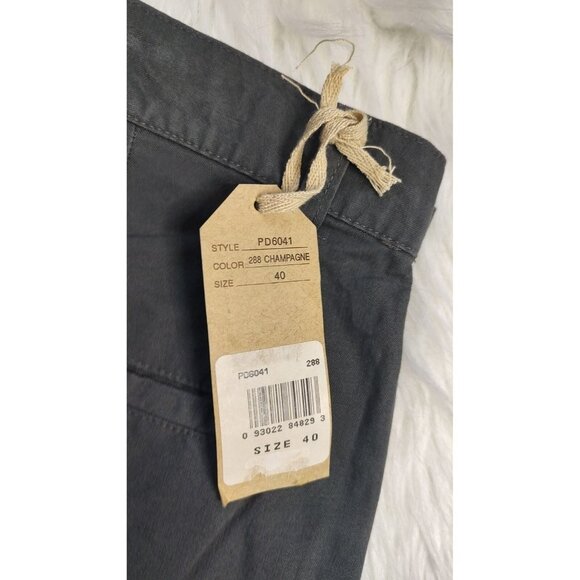 Perry Ellis Portofino Shorts Bermudas Twill Pleated Gray Cotton NEW - Picture 3 of 5